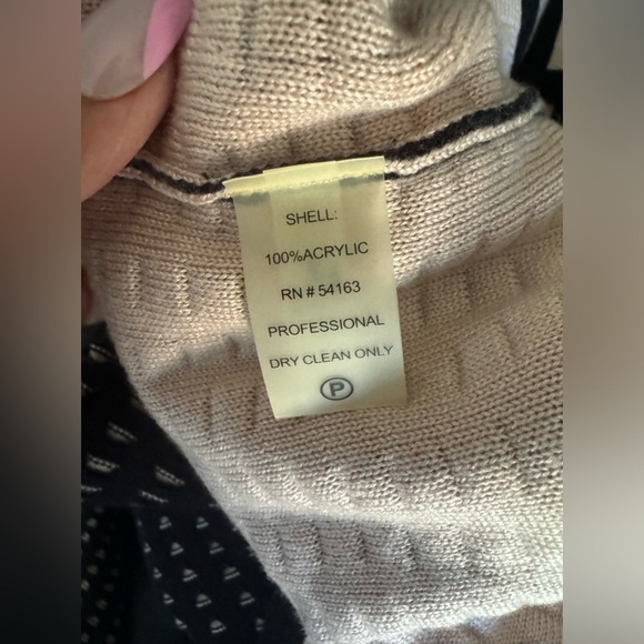 Calvin Klein Knit Black White Long Sleeve Sweater Dress,Size XL - Picture 8 of 8